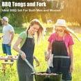 thumbnail image 4 of 27pcs Heavy Duty Grilling Gifts for Men Dad Fathers Day, Extra Thick BBQ Accessories Tools Set, Stainless Steel Grill Utensils Kit with Meat Claws, Carrying Bag for Outdoor Camping Silver, 4 of 6
