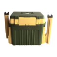 thumbnail image 3 of Caja aparejos pesca con divisor extraíble, organizador cómodo para equipo pesca, con soporte para cañas, ideal para picnic, camping y kayak. verde, 3 of 8