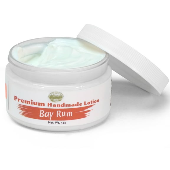 Bay Rum Lotion in Jar - 4oz Premium Handmade Natural Moisturizing Skin Lotion, Moisturizer For Dry To Very Dry, Sensitive Skin, Deep Moisturizing Cream - Falls River Soap Company