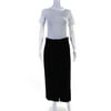 Pre-owned|Escada Margaretha Ley Women's Wool Blend Front Slit Maxi Skirt Black Size DE.42