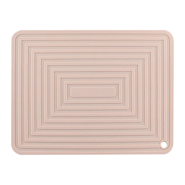 Tapete de aislamiento térmico Bewildely con ondas de silicona color Rosado