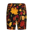 thumbnail image 7 of Daiia Autumn Maple Leaves A Mens Woven Stretch Pajama Short,Short Pajama Pants-Small, 7 of 7