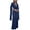 Dark Blue, variant on Lovskoo Wedding Guest Dresses for Women Evening Gown Casual Loose Print Long-Sleeved Trendy Button Cocktail Dresses 2023 Beige