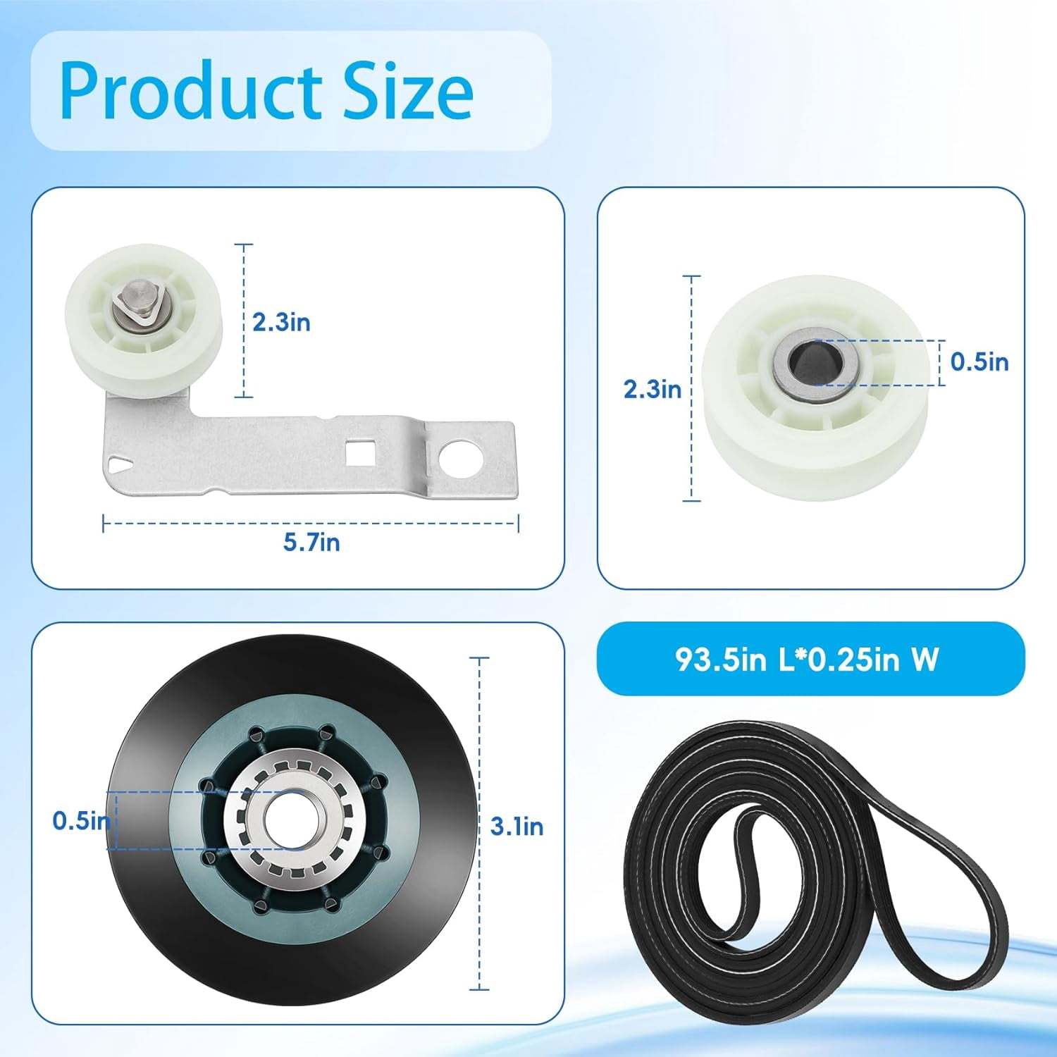 Upgraded 4392067RC Dryer Repair Kit compatible with Maytag Kenmore Whirlpool, Replaces 4392067 WPW10314173 661570V 279640