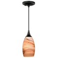 thumbnail image 1 of P0173 Pendentif Mini en Verre Milano Toffee Swirl - Finition Bronze Huilé, 1 of 5