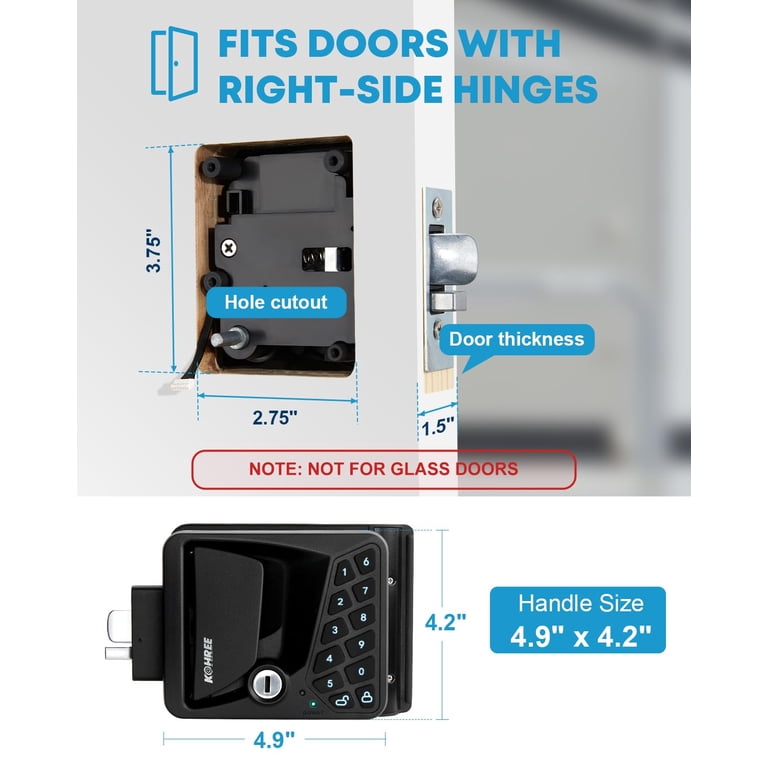 Kohree RV Door Lock, Keyless Entry with Remote photo 4