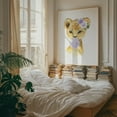 thumbnail image 4 of Lion, Jungle Animals, Safari Animals, Bubble Gum, Purple Flowers, Gender Neutral Nursery - Illustration Animal Watercolor Whimsical Floral Wildlife Unframed Wall Art Print 30 x 40 inches, 4 of 13