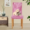 thumbnail image 5 of Chair Cover 2 Pack Removable Dining Chair Protectors Washable Chair Slipcovers Seat for Home Wedding Decor Pink Glitter Background, 5 of 6