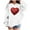 White, variant on Lorytime Kids Long Sleeve Hoodies for Teen Girls Valentine Crewneck Sweatshirts Heart Tops with Pocket Loose Tops