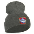 thumbnail image 4 of Arkansas State Flag Map Embroidered Long Beanie - Dk Grey OSFM, 4 of 5