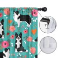 thumbnail image 4 of Blackout Kids Curtains,Border Collie Dog and Flower Florals Childrens Insulated Curtains Set Of 2,Bedroom Essentials,Toddler Room Decor 42"x54"(106x137cm), 4 of 4