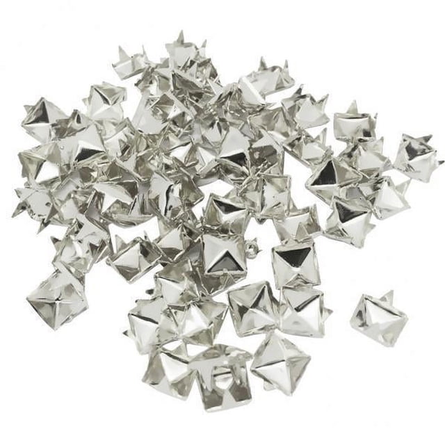 100 piezas de pernos piramidales Sunnimix para Bolso de cuero Zapatos plata