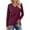 Purple, variant on Dressy Tops for Women Solid V Neck Long Sleeve Top