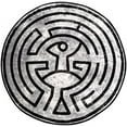 thumbnail image 4 of Westworld Round Modern Grey Blanket Featuring The Maze Symbol Fleece Throw , 48", 4 of 6
