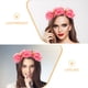 thumbnail image 4 of KAKOWELY 3 diademas de flores de peonía artificiales para mujer, accesorios florales realistas para el cabello, diademas de fiesta, diademas elegantes para mujer., 4 of 5