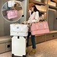 thumbnail image 4 of Weekender Bags for Women, Carry on Overnight Weekend Travel Duffel Bag with Shoes Compartment &Toiletry Bag, Personal Item Bag for Travel Business Trips Sport Hospital(pink), 4 of 8