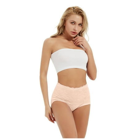 Beige 5X-Large Women High Waist Tummy Lingerie with Garter Control Panties Underwear Shapewear Lingerie Brief Panties