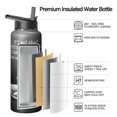 thumbnail image 2 of Holiday gifts Themed Water Bottle 40oz, Heavy Duty Triple Insulation, Straw, Stainless Steel Build, Leak Resistant Lids for Active Individuals on the Go, 2 of 6