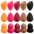 thumbnail image 1 of Set de esponjas de maquillaje QSDyWlyd, 15 unidades, sin látex, reutilizables, 1 of 8