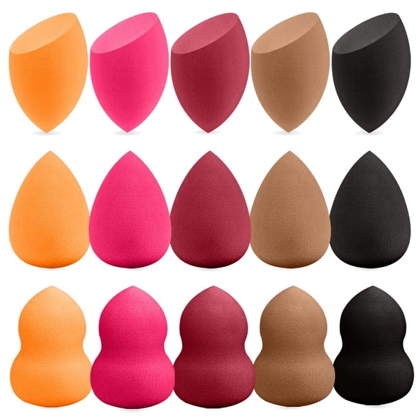 Set de esponjas de maquillaje QSDyWlyd, 15 unidades, sin látex, reutilizables