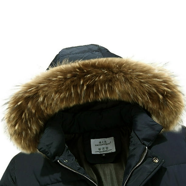 Gibobby Chamarras para hombre invierno chamarra de espuma grande ajuste de burbujas gruesas con capucha para invierno informal para hombre Negro G Bodega Aurrera en linea