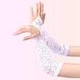 thumbnail image 3 of Long Lace Gloves, Bridal Fingerless Lace Gloves for Women Tea Party 1920s Costumes Opera Party Masquerade, Elbow Length 15.7inch, 3 of 6