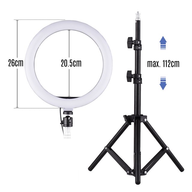 Andoer 10 pulgadas LED Video Ring Light Lámpara de fotografía 3 Modos de iluminación 3200-5600K Regulable Andoer Lámpara de fotografía