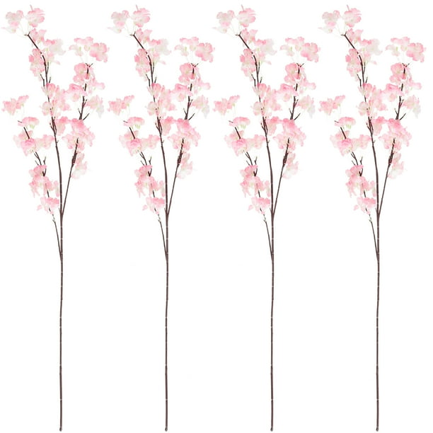 4pcs Decoración de la fiesta de la fiesta de la flor de cerezo artificial