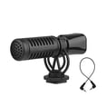 thumbnail image 1 of Mini Microphone Cardioid Condenser Mic with Shock Mount Windscreen 3.5mm TRRS Plug for Smartphone Vlog Live Streaming Video Recording, 1 of 9