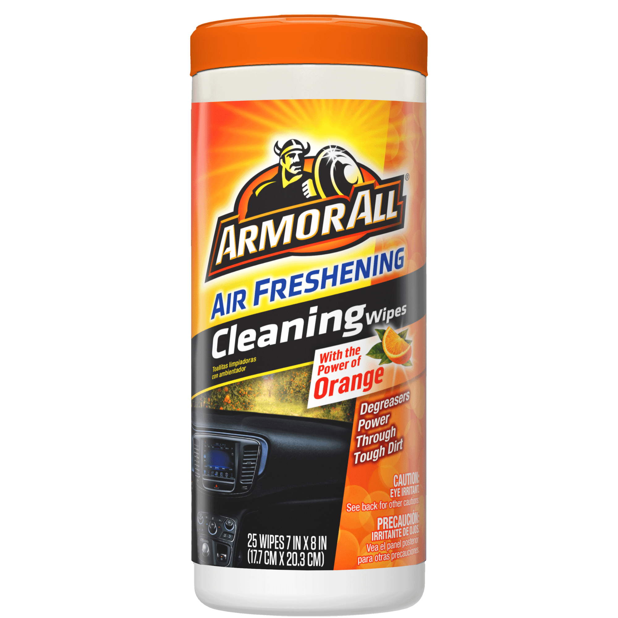 Armor All Air Freshening Cleaning Wipes, Orange Scent, 25 count