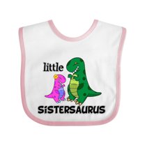 Inktastic Little Sistersaurus Girls Baby Bib