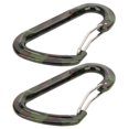 thumbnail image 4 of 2Pcs Outdoor Climbing DShaped Small Aluminum Hook Mountaineer Backpack Key Kettle Buckle(Military Green ), 4 of 14