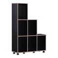 thumbnail image 4 of Seas 9-Shelf Wood Bookcase with Wheels, Cappuccino, 4 of 8