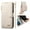 White, variant on Poweltek for iPhone 15 Pro Max PU Leather Wallet Case with Card Holder, Magnetic Flip Zipper Phone Cover with Wrist Strap Multi-Angle Stand Folio Cover, Purple
