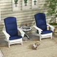 thumbnail image 2 of Adirondack Chair Cushion Set with Ties, Water-Resistant Outdoor Seat&Back Cushions in Blue, 2 of 11