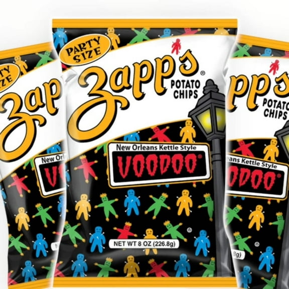 Zapp's New Orleans Kettle Chips -- Voodoo Party Size (8oz/3 Bags)