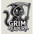 thumbnail image 2 of Black Cat Grim Reapurr Adult Sand Long Sleeve Hoodie-Medium, 2 of 3