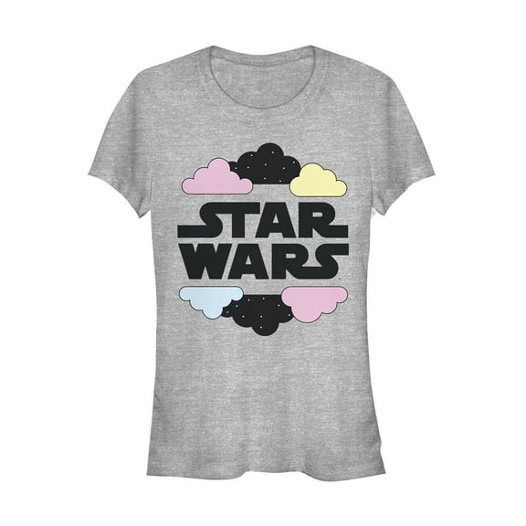 Junior's Star Wars Fluffy Cloud Logo Graphic Tee Athletic Heather 2X Large