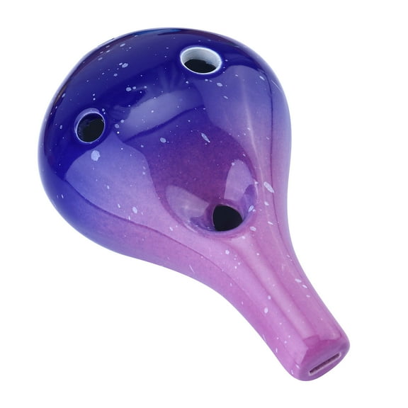 Raindrops  6 Holes Musical Instrument Ocarina Long-mouthed Pottery Flute Beginner Child