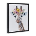 thumbnail image 2 of Stupell Industries Eclectic Flower Crown Giraffe Black Floating Frame Canvas Art, 25 x 31, by The Prints Vibe, 2 of 8