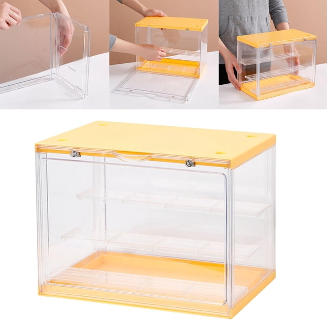 Vitrina de Acrílico Macarena Estante Vertical a Prueba de Polvo 3 Filas