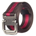 thumbnail image 1 of Men Belt Dual Alloy Buckle All-match Adjustable Webbing Belt Canvas Web Belt, 1 of 9