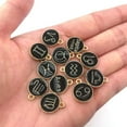 thumbnail image 3 of 24 piezas (2 juegos) abalorio del zodiaco signo del zodiaco abalorio de metal esmaltado redondo abalorio de doble cara para collar de bricolaje pulsera (0.472 in x 0.591 in negro) Zhivalor XMWJ117-2, 3 of 3