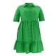 thumbnail image 4 of Vestidos Para Mujer Vestido de Talla Grande Moda Color Sólido Solapa Un Solo Pecho Casual Camisa de Manga Corta Vestido Odeerbi  ODB158984, 4 of 5
