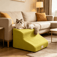 thumbnail image 4 of Dog Ramp for Couch Or Bed, Non-Slip 2 Step Pet Ramp for Couch Or Bed, Yellow | High-Density Foam Support, Dog Stairs for High Beds, Suitable for Short-Legged Dogs, Injured Pets, 4 of 6