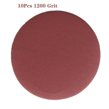 

BLUESON 10Pcs 5Inch/125Mm 40-2000Grit Round Shape Disk Sand Sheets Sandpaper Polishing