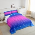 thumbnail image 4 of Winter Themed Bedding White Snowflake Comforter Set Twin Size Blue Purple Gradient Bedding Comforter Sets Happy New Year Xmas Duvet Insert Merry Christmas Themed Quilt, 4 of 6