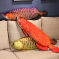 thumbnail image 5 of Lomubue Fish Plush Pillow Soft Back Cushion Golden Arowana Red Carp Doll Plushies Companion Sleep Pillow Stuffed Sea Animal Simulation Fish Plush Toy Home Decoration, 5 of 10