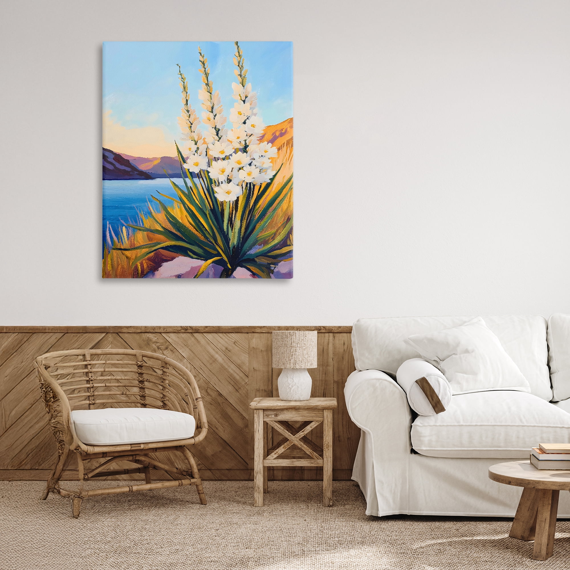 Stupell Industries Yucca in Bloom By The Lake Canvas Wall Art, design by The Prints Vibe
