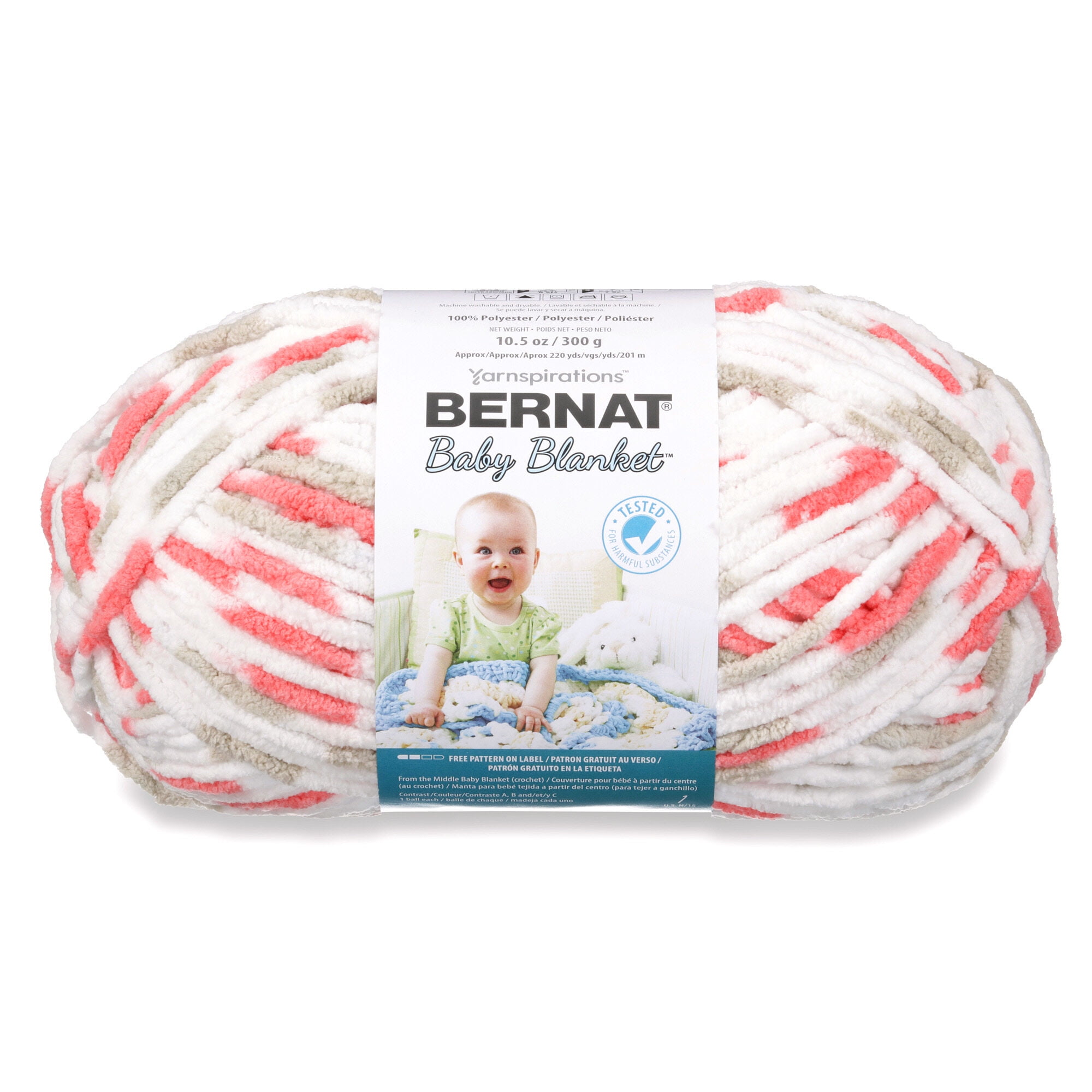 Bernat Baby Blanket 6 Super Bulky Polyester Yarn Flowerpot 10 5oz 300g 2 Yards Walmart Com